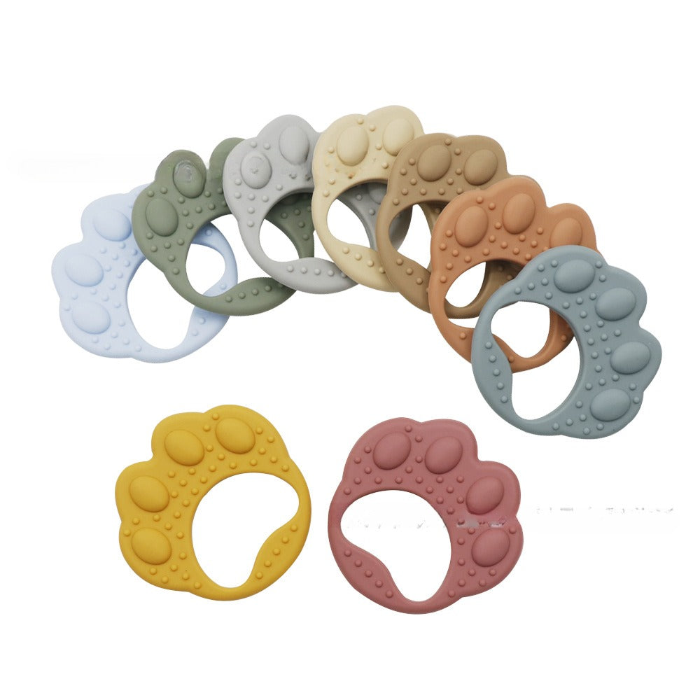 Wholesale Baby Food Grade Boilable Bear Paw Silicone Teether